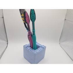 Toothbrush holder construction building blocks toys Toothbrush holder construction building blocks Handmade toothbrush holder