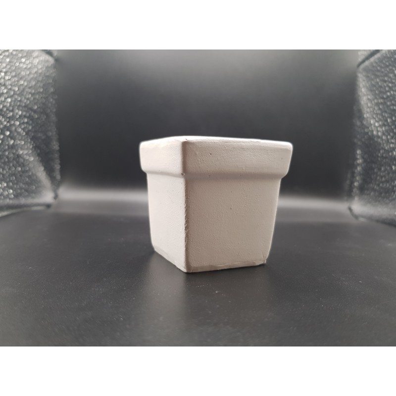 Gypsum pot for flowers Gypsum planter with moss Organic pot for flowers Plaster Handicraft Handmade Gypsum