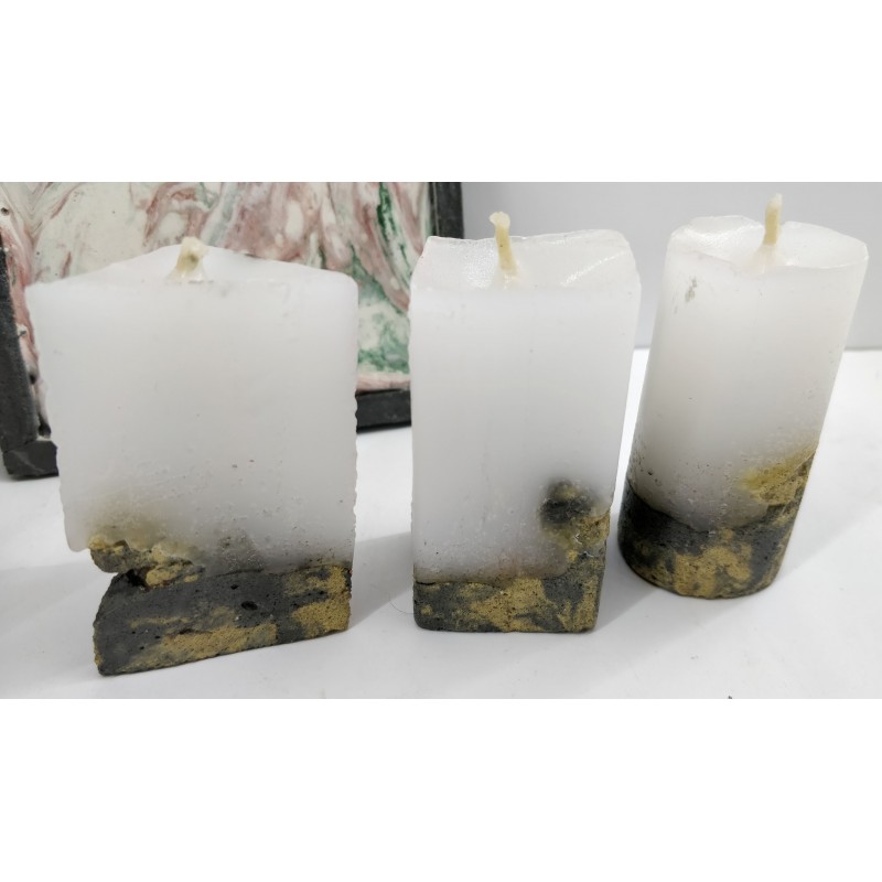 Candles Decorative candles Concrete candles Handmade candles Exclusive candles Set of candles