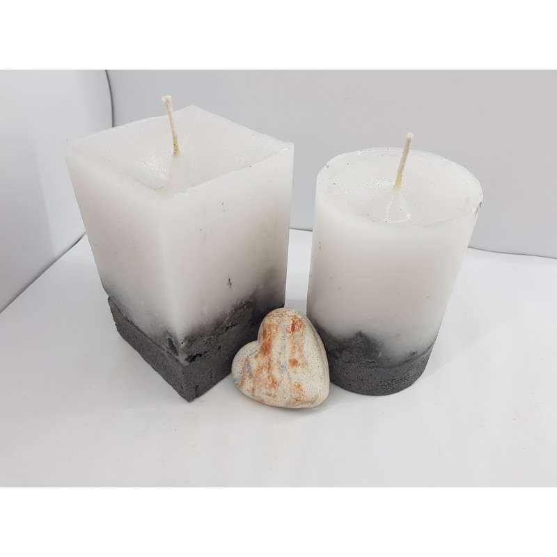 Candles Decorative candles Concrete candles Handmade candles Exclusive candles Set of candles