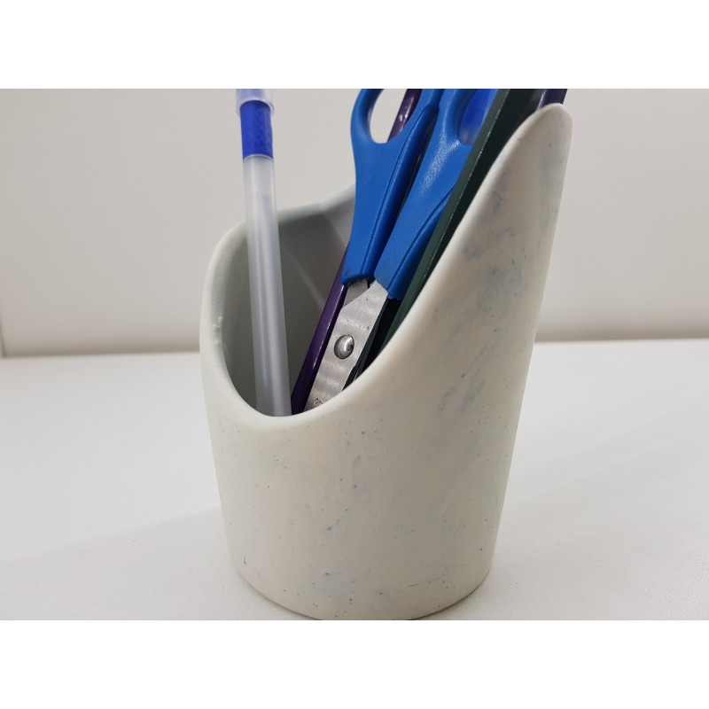 Pencil glass Stands for pens desktop Buy stand for pens Stand on the table for office Glass stand made of concrete