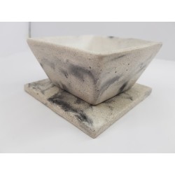 Bowl Bowl for sauce Concrete bowl Handmade bowl Square bowl