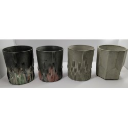 Handmade concrete cocktail glasses