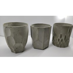 Handmade concrete cocktail glasses