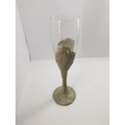 Glass, Champagne glass, Champagne, Handmade glass, Concrete, Handmade