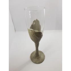 Glass, Champagne glass, Champagne, Handmade glass, Concrete, Handmade