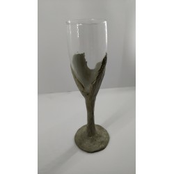 Glass, Champagne glass, Champagne, Handmade glass, Concrete, Handmade