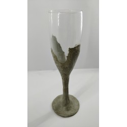 Glass, Champagne glass, Champagne, Handmade glass, Concrete, Handmade