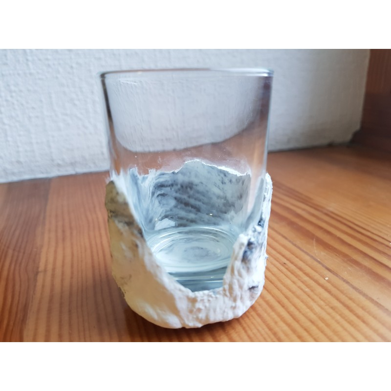 Shot glass Shot glass for vodka Shot glass for tequila Rum shot glass Handmade Concrete Concrete and glass