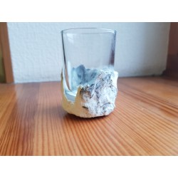 Shot glass Shot glass for vodka Shot glass for tequila Rum shot glass Handmade Concrete Concrete and glass