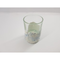 Concrete and glass hand made Decorative shot glass Decorative shot glass for vodka Decorative shot glass for tequila