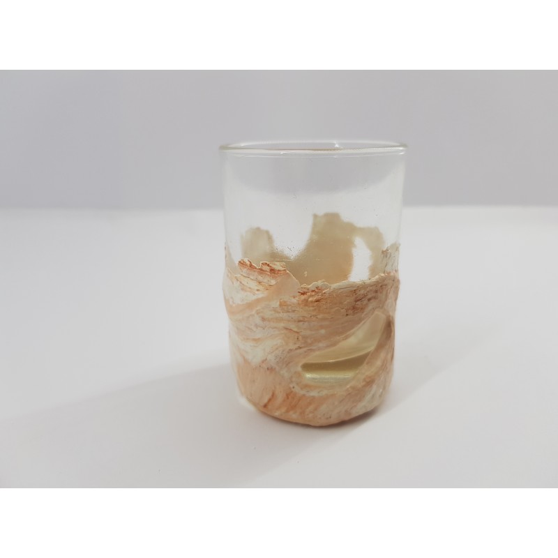 Decorative shot glass for rum Handmade shot glass