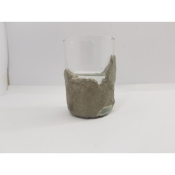 Shot glass Shot glass for vodka Shot glass for tequila Rum shot glass Handmade Concrete Concrete and glass Loft