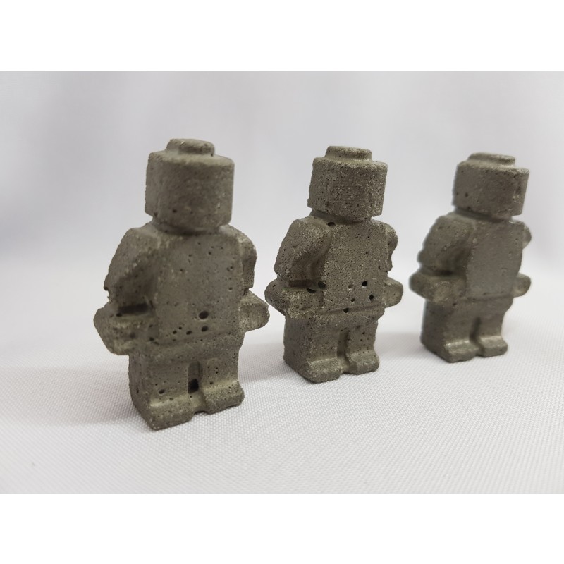 Figurine similar to Lego Concrete man similar to Lego Figurine of a robot similar to Lego Handmade Concrete