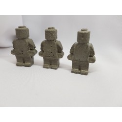 Figurine similar to Lego Concrete man similar to Lego Figurine of a robot similar to Lego Handmade Concrete