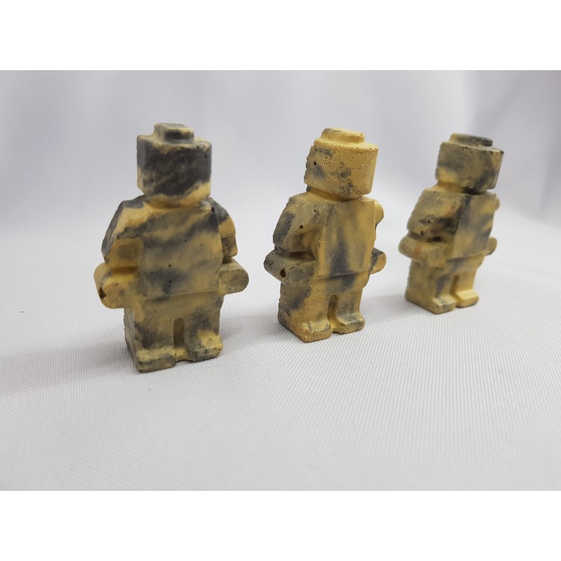 Figurine similar to Lego Concrete man similar to Lego Figurine of a robot similar to Lego Handmade Concrete