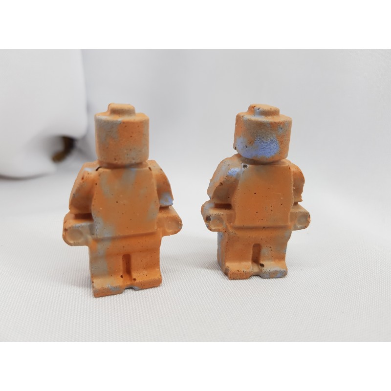 Figurine similar to Lego Concrete man similar to Lego Figurine of a robot similar to Lego Handmade Concrete