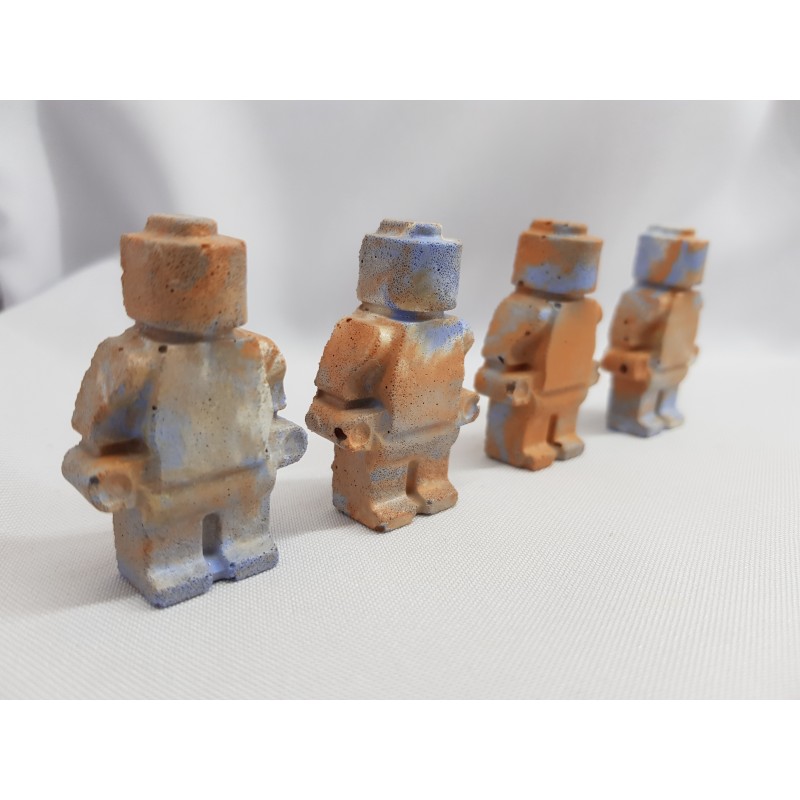 Figures similar to Lego Concrete man similar to Lego Figures of a robot similar to Lego Handmade Concrete