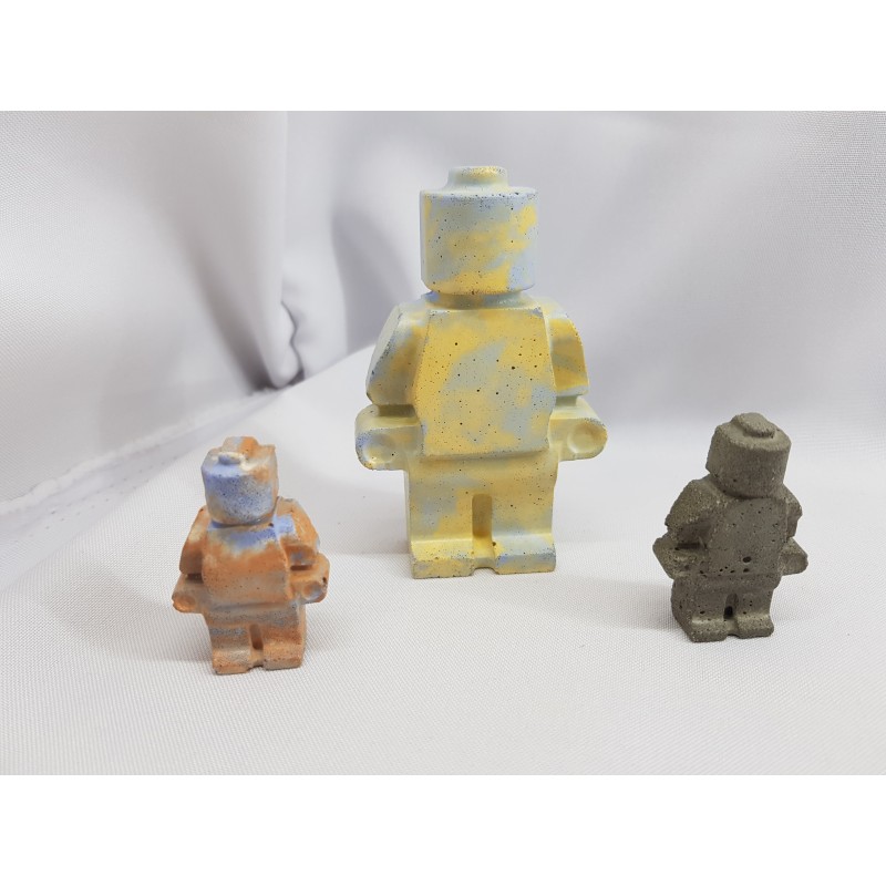 Figures similar to Lego Concrete man similar to Lego Figures of a robot similar to Lego Handmade Concrete