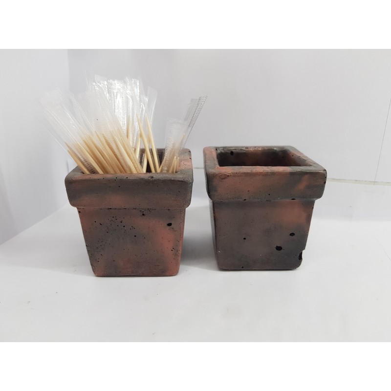 Concrete toothpick or match holder Rustic style Eco stand Bar organizer Kitchen appliance