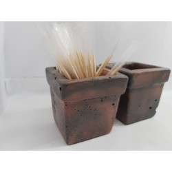Concrete toothpick or match holder Rustic style Eco stand Bar organizer Kitchen appliance