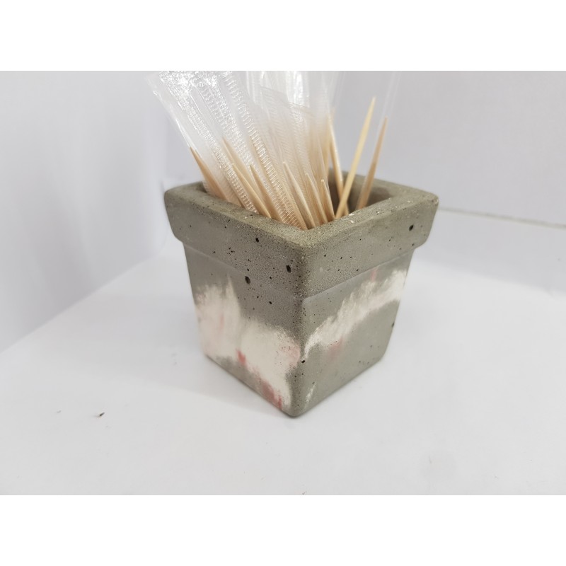 Concrete toothpick or match holder Rustic style Eco stand Bar organizer Kitchen appliance