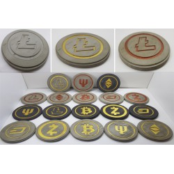 Litecoin Concrete Litecoin Coasters Handmade Coasters Litecoin Coasters cryptocurrency