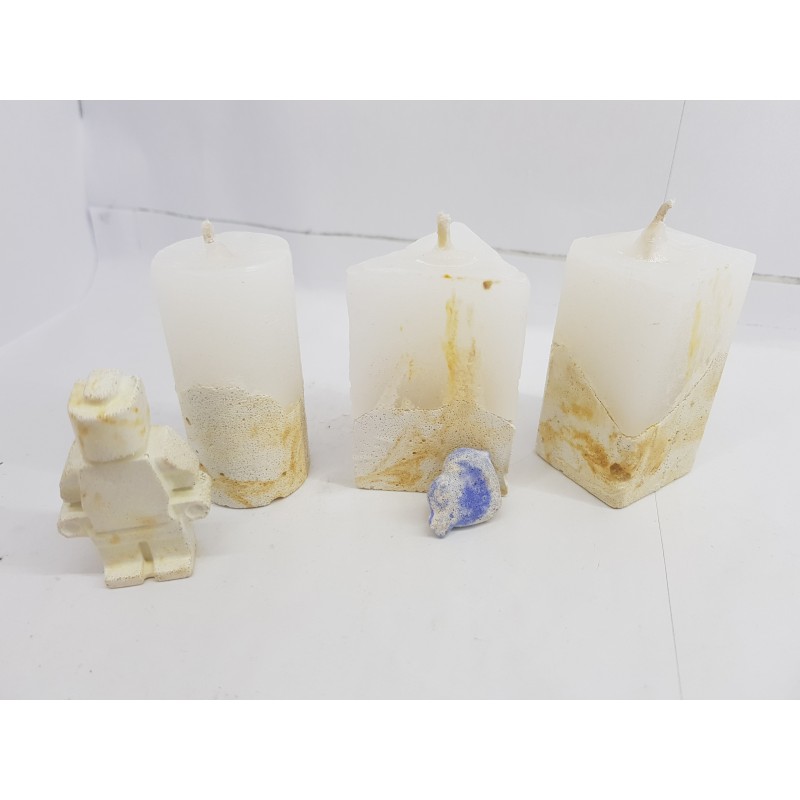 Candles Decorative candles Concrete candles Handmade candles Exclusive candles Set of candles