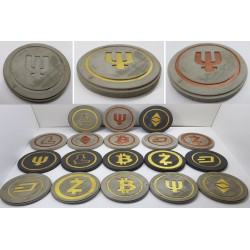 Primecoin Concrete Primecoin Coasters Handmade Coasters Primecoin Coasters cryptocurrency