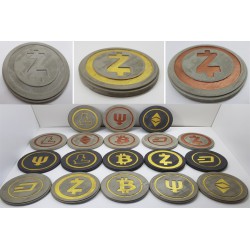 ZCash Concrete ZCash Coasters Handmade Coasters ZCash Coasters cryptocurrency