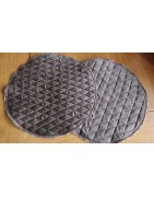 Original handmade round quilted napkins